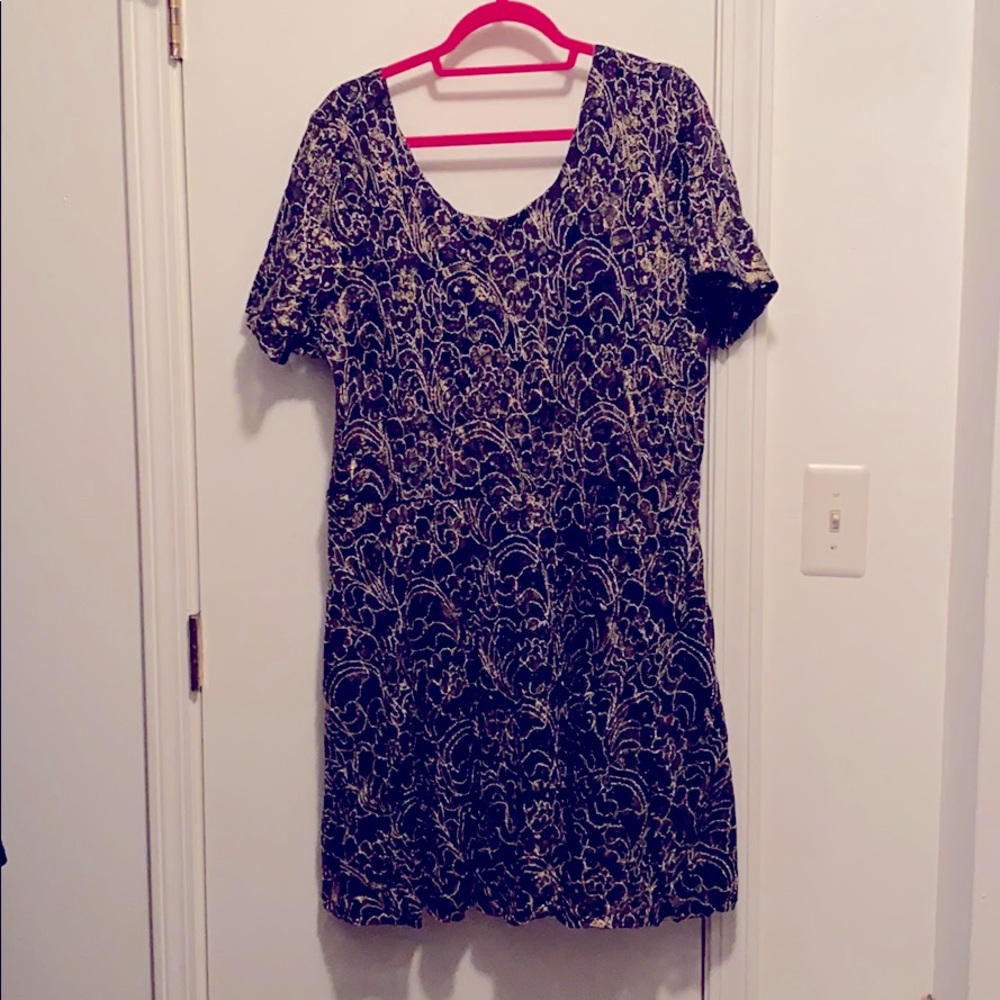 Black and gold sparkly dress